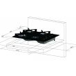 Cooktop Fit Line Fischer 4 Bocas Vidro Preto Chama Rápida Bivolt