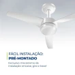 Ventilador de teto Mondial VTE-01 03 Pás Branco 220v 9060-02